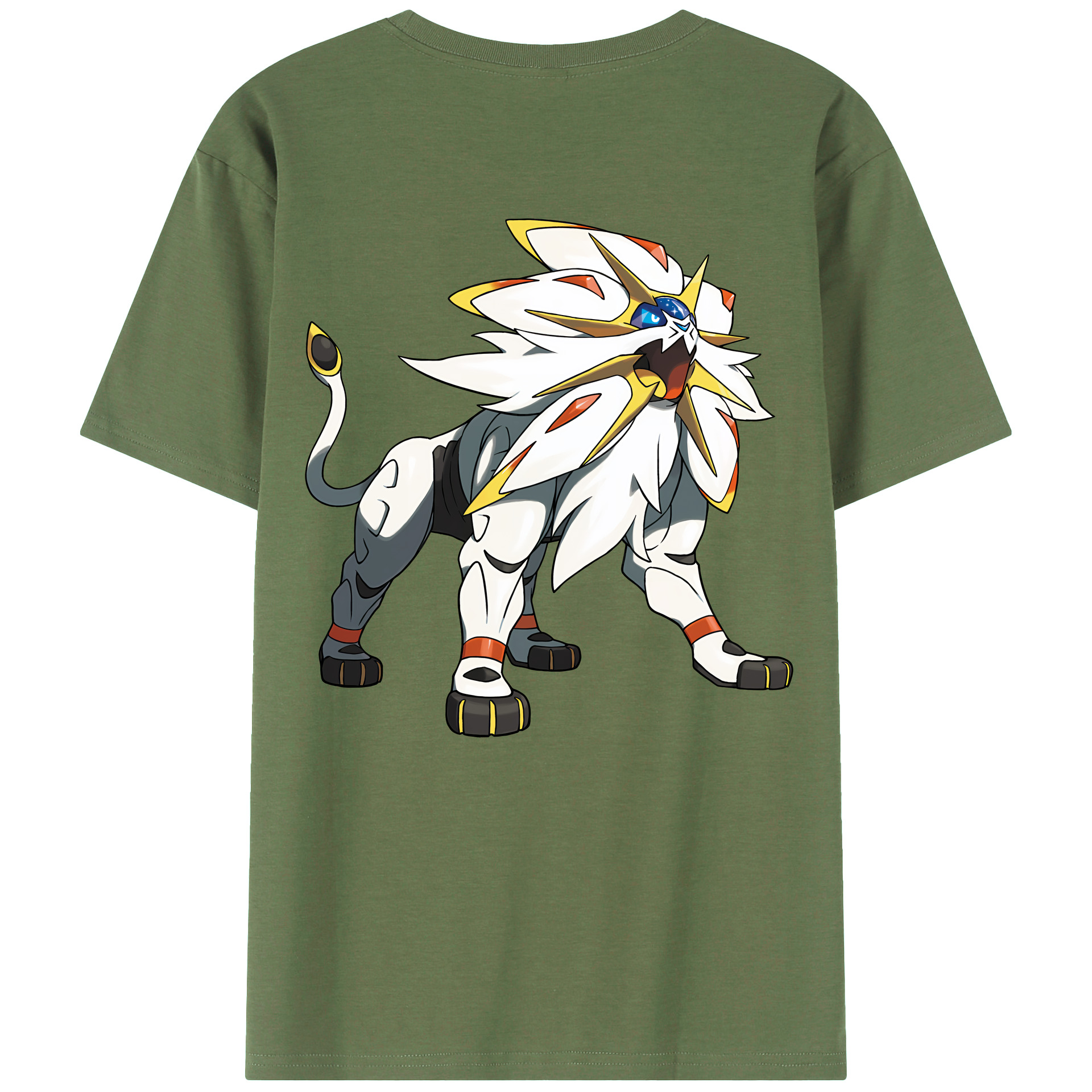 （画像用） ポケットモンスター Pokémon 綿100％ メンズ半袖Tシャツ（バックプリント） 通気性